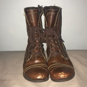 Steve Madden leather combat boots!